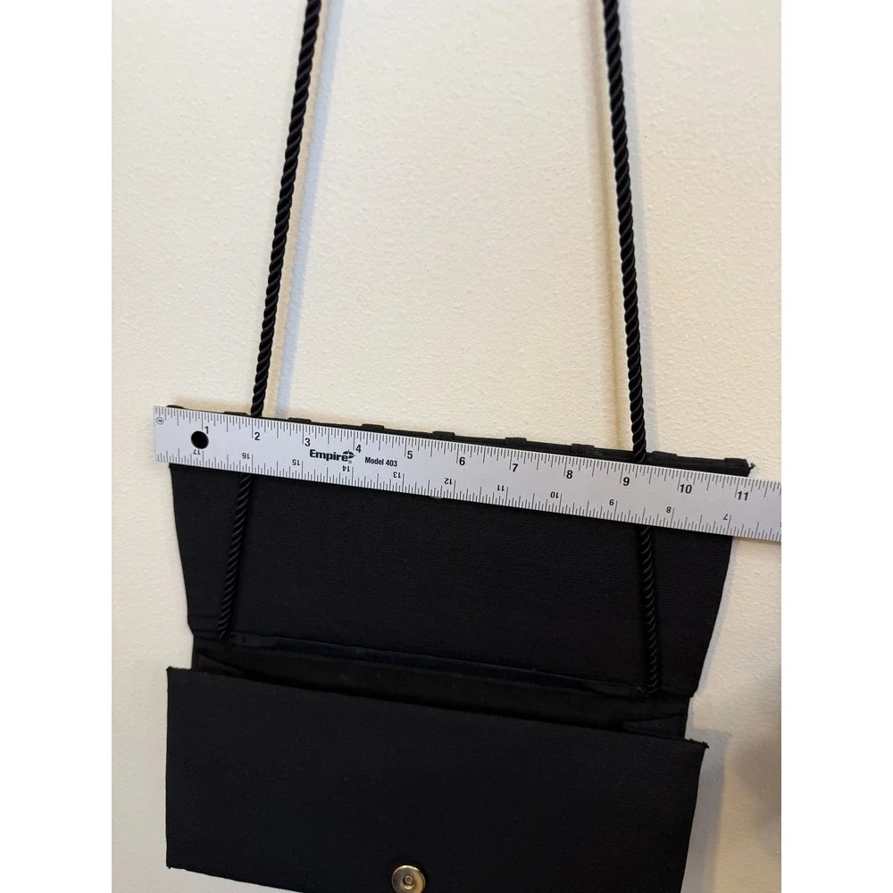Whiting and Davis Clutch Bag Womens OS Black Excellent Sequin Trim Formal